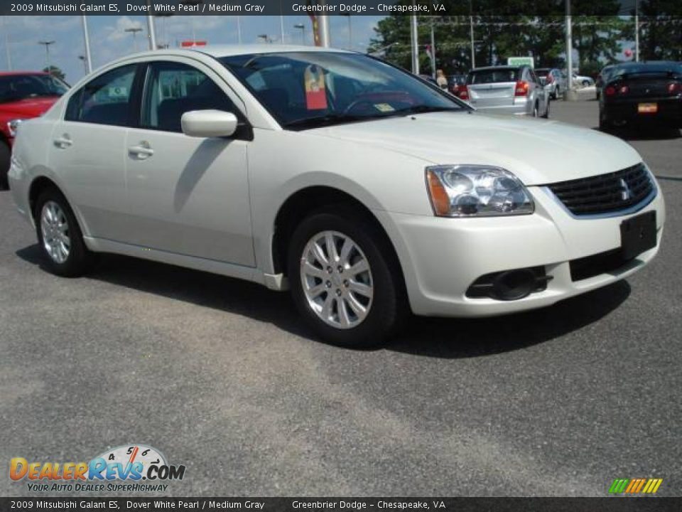 2009 Mitsubishi Galant ES Dover White Pearl / Medium Gray Photo #8
