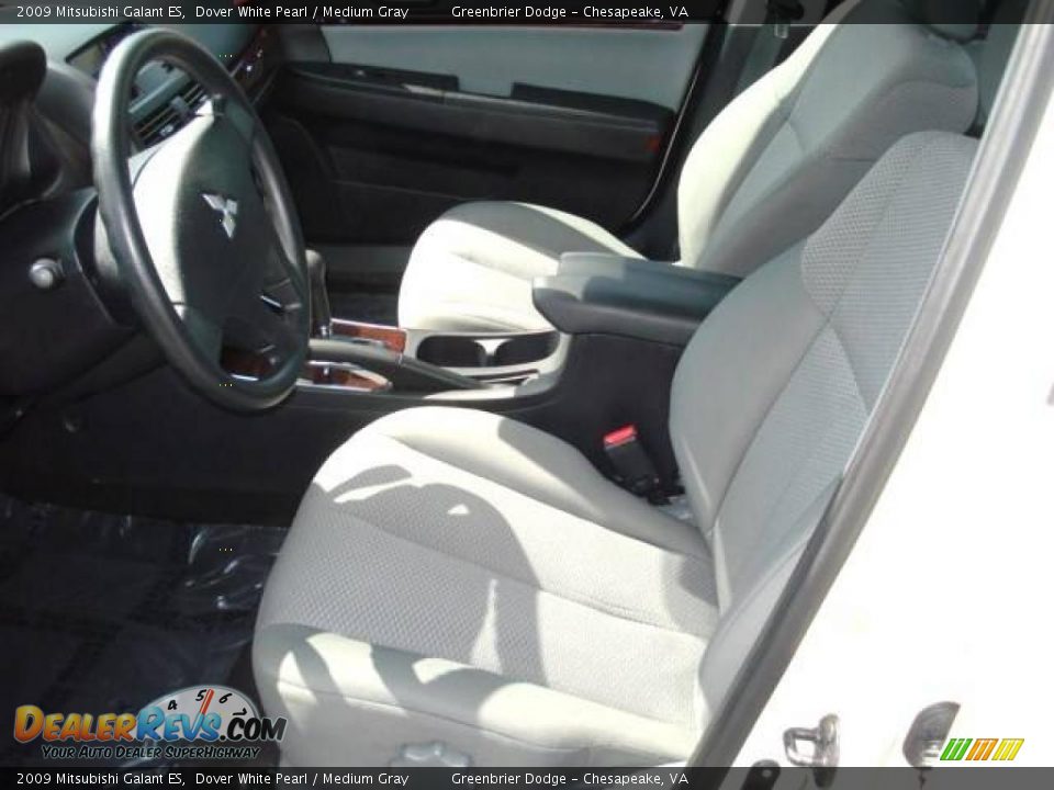 2009 Mitsubishi Galant ES Dover White Pearl / Medium Gray Photo #10