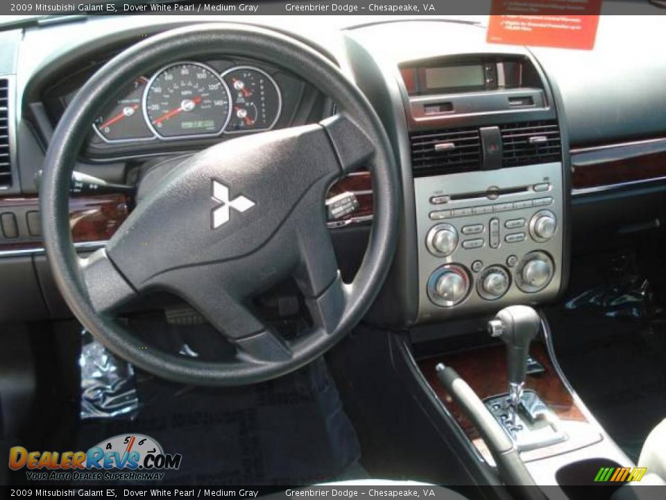 2009 Mitsubishi Galant ES Dover White Pearl / Medium Gray Photo #12