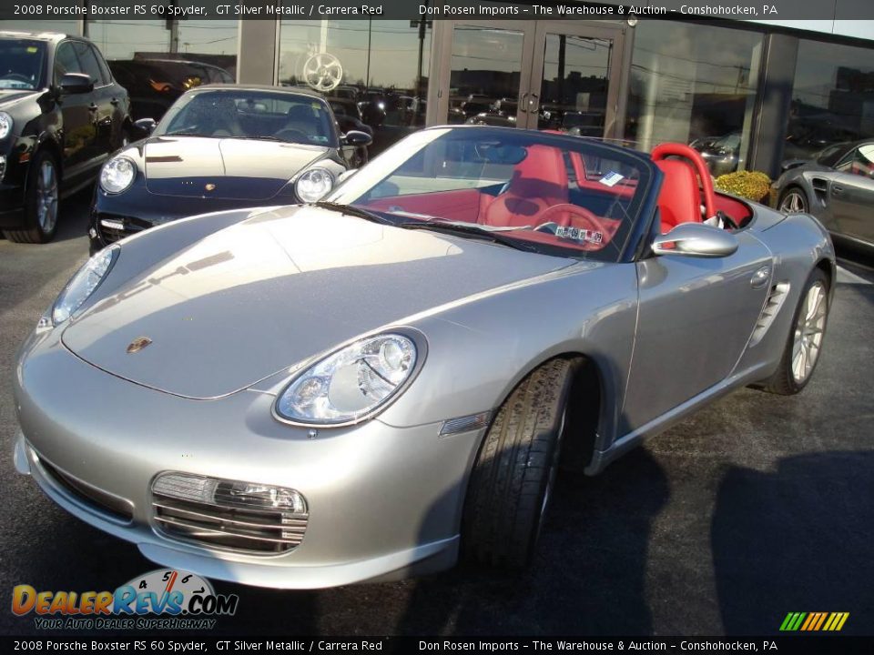 2008 Porsche Boxster RS 60 Spyder GT Silver Metallic / Carrera Red Photo #27