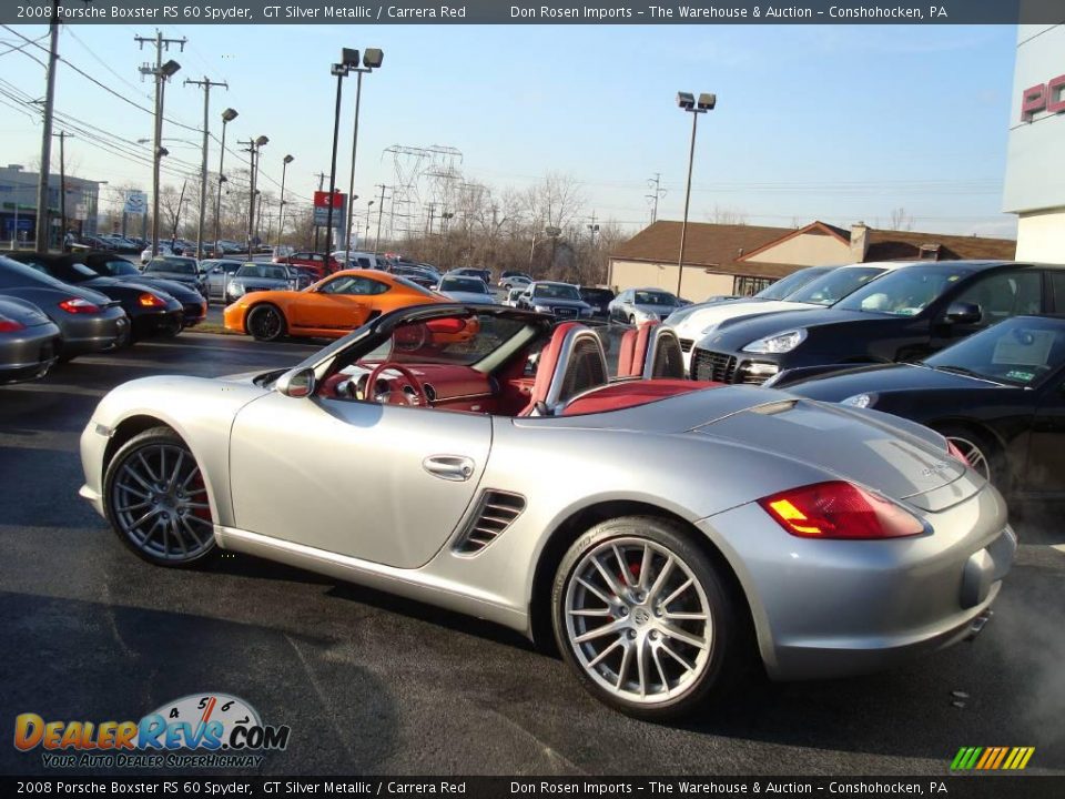 2008 Porsche Boxster RS 60 Spyder GT Silver Metallic / Carrera Red Photo #28