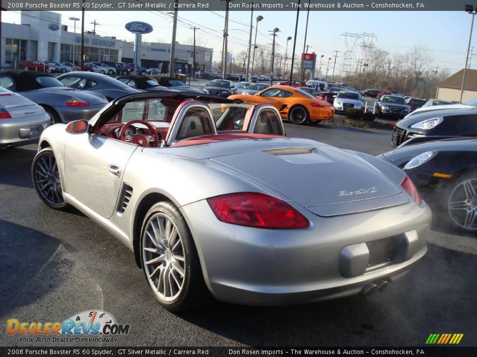 2008 Porsche Boxster RS 60 Spyder GT Silver Metallic / Carrera Red Photo #29