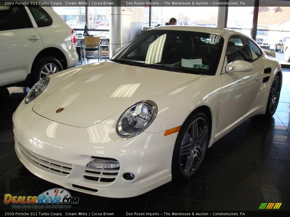 2009 Porsche 911 Turbo Coupe Cream White / Cocoa Brown Photo #1