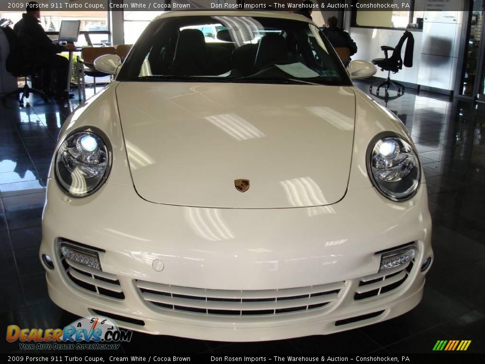 2009 Porsche 911 Turbo Coupe Cream White / Cocoa Brown Photo #3