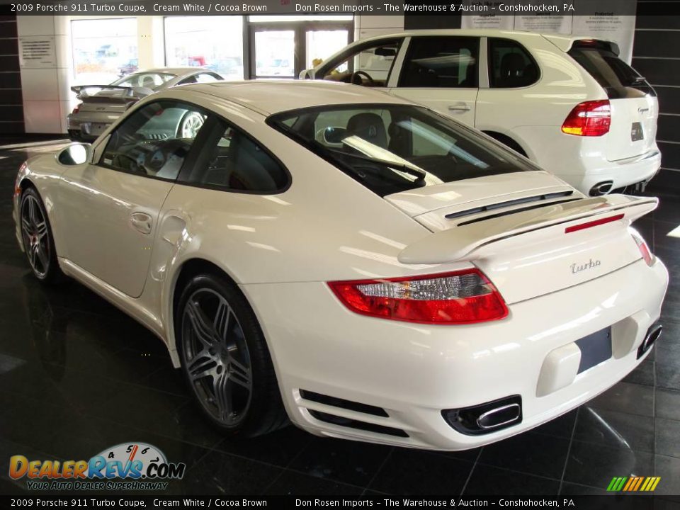 2009 Porsche 911 Turbo Coupe Cream White / Cocoa Brown Photo #7