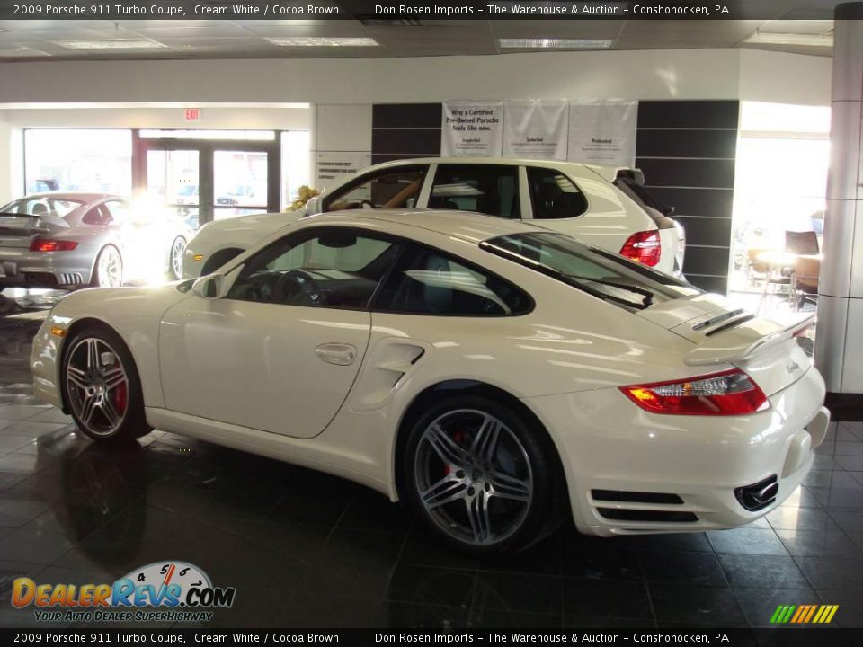 2009 Porsche 911 Turbo Coupe Cream White / Cocoa Brown Photo #8