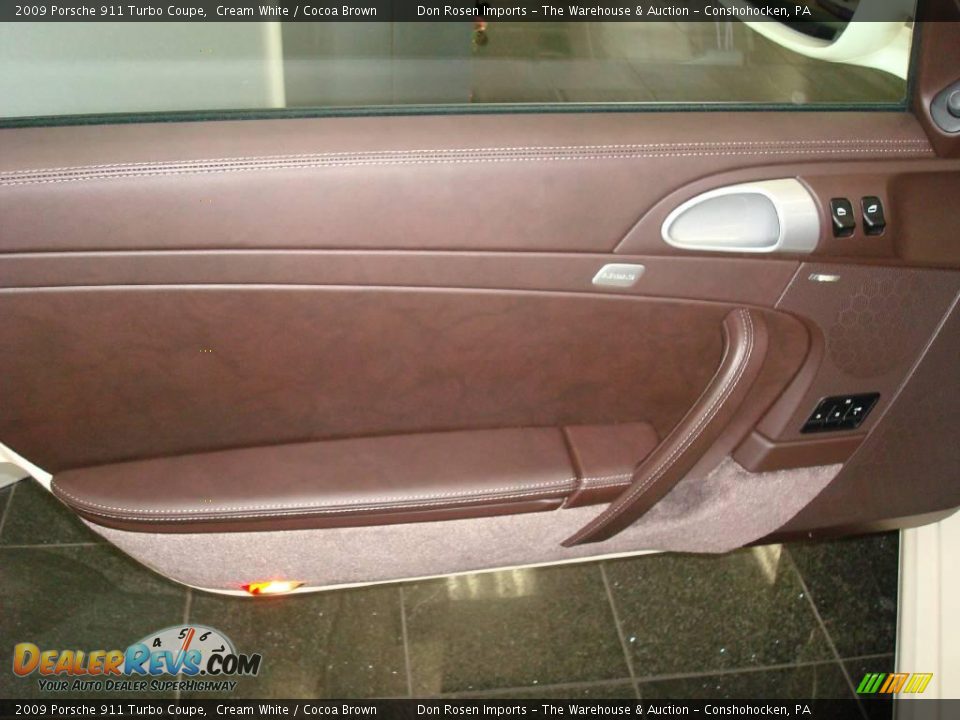 2009 Porsche 911 Turbo Coupe Cream White / Cocoa Brown Photo #11