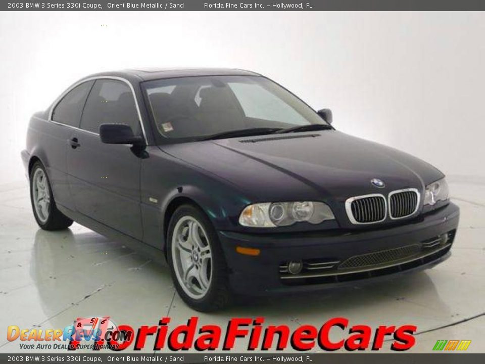 2003 BMW 3 Series 330i Coupe Orient Blue Metallic / Sand Photo #1
