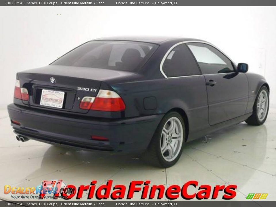 2003 BMW 3 Series 330i Coupe Orient Blue Metallic / Sand Photo #2