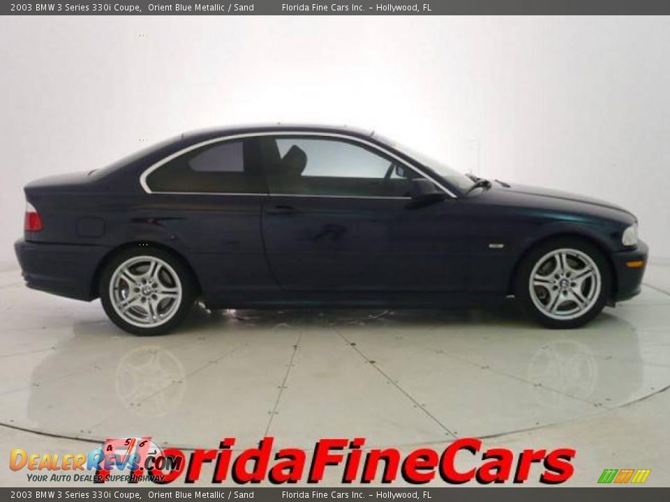 2003 BMW 3 Series 330i Coupe Orient Blue Metallic / Sand Photo #4