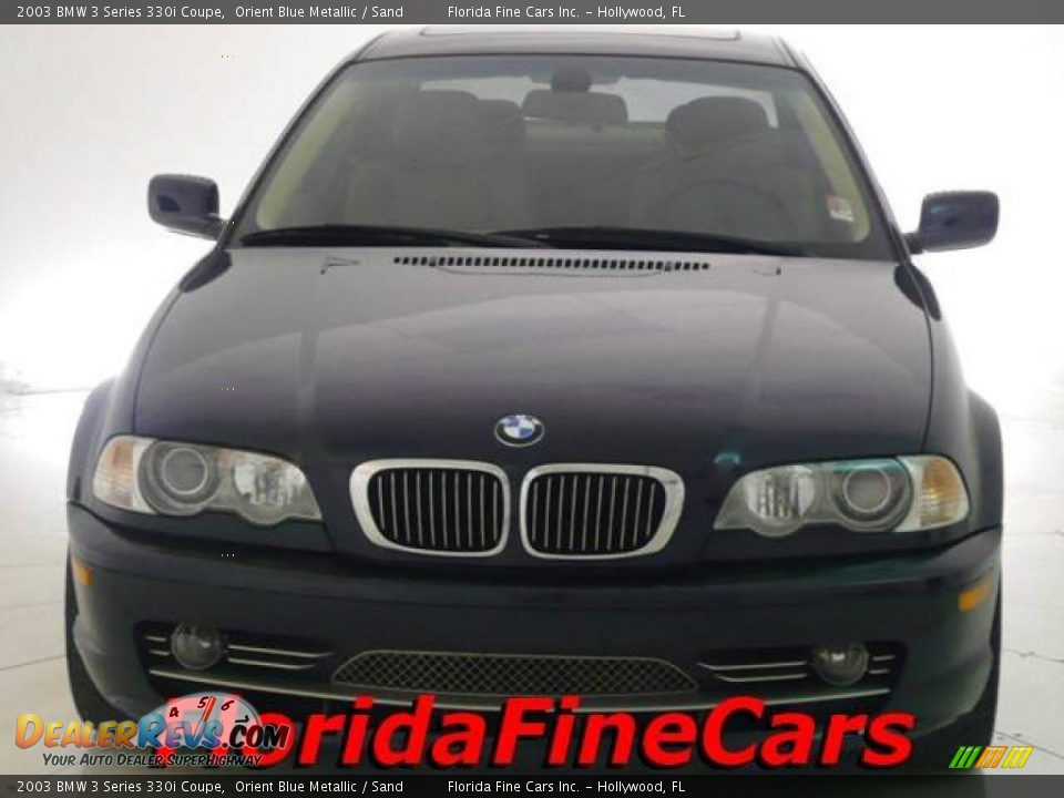 2003 BMW 3 Series 330i Coupe Orient Blue Metallic / Sand Photo #5
