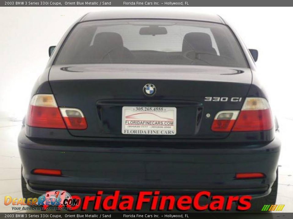 2003 BMW 3 Series 330i Coupe Orient Blue Metallic / Sand Photo #6