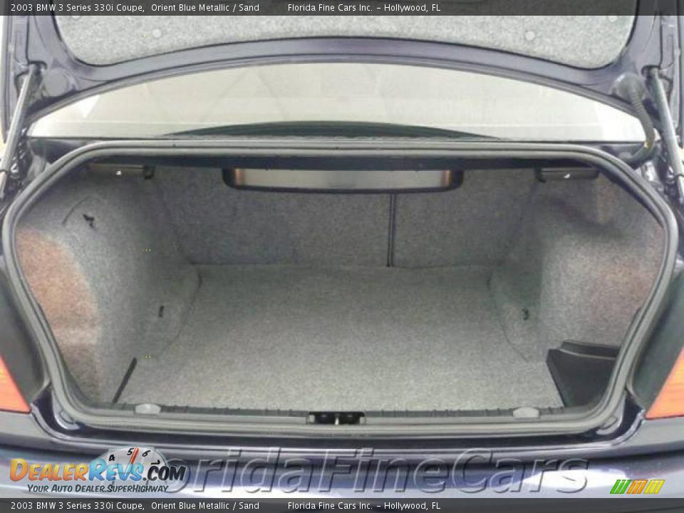 2003 BMW 3 Series 330i Coupe Orient Blue Metallic / Sand Photo #10