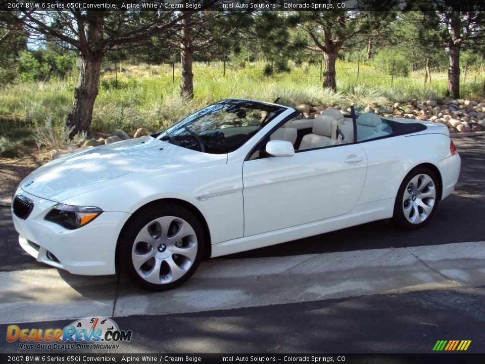 Bmw 650i white convertible #6