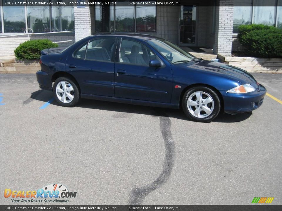 2002 Chevrolet Cavalier Z24 Sedan Indigo Blue Metallic / Neutral Photo #1