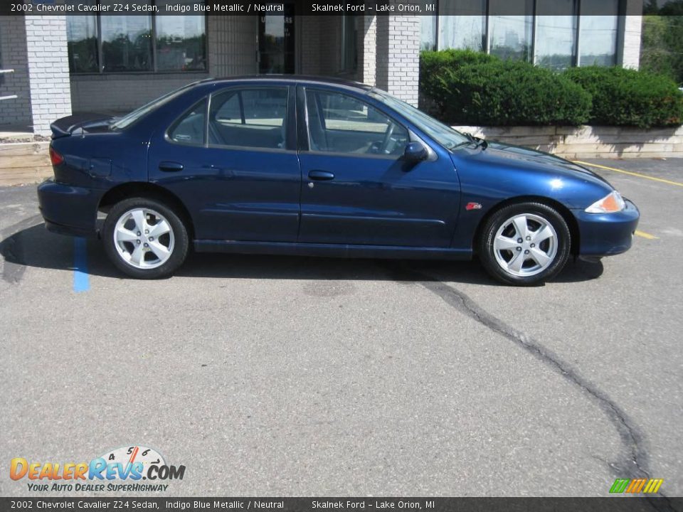 Indigo Blue Metallic 2002 Chevrolet Cavalier Z24 Sedan Photo #2