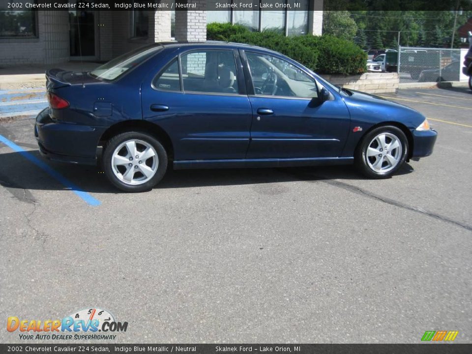 2002 Chevrolet Cavalier Z24 Sedan Indigo Blue Metallic / Neutral Photo #3