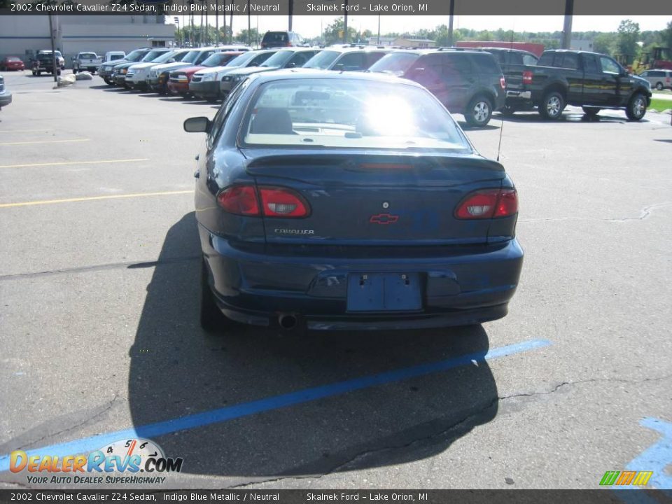 2002 Chevrolet Cavalier Z24 Sedan Indigo Blue Metallic / Neutral Photo #7