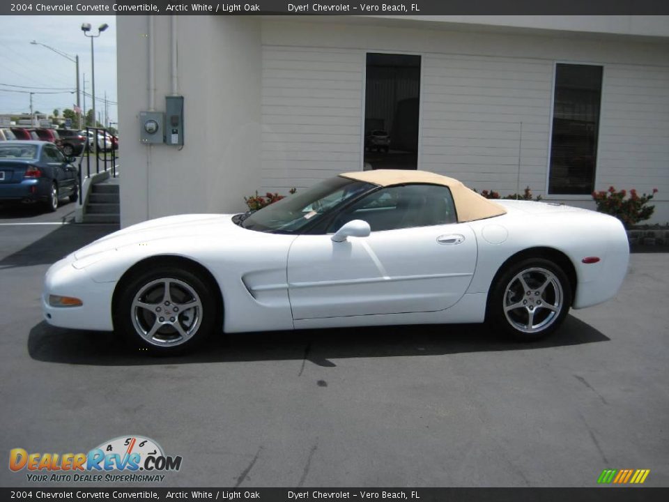 2004 Chevrolet Corvette Convertible Arctic White / Light Oak Photo #4