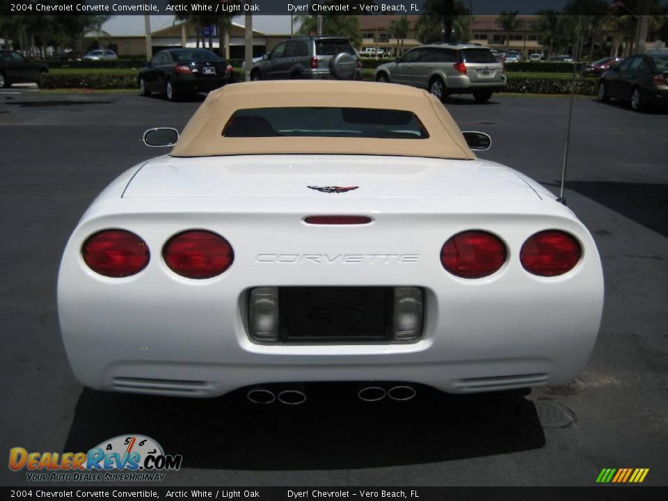 2004 Chevrolet Corvette Convertible Arctic White / Light Oak Photo #6