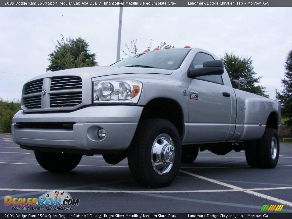 2009 Dodge Ram 3500 Sport Regular Cab 4x4 Dually Bright Silver Metallic / Medium Slate Gray Photo #1