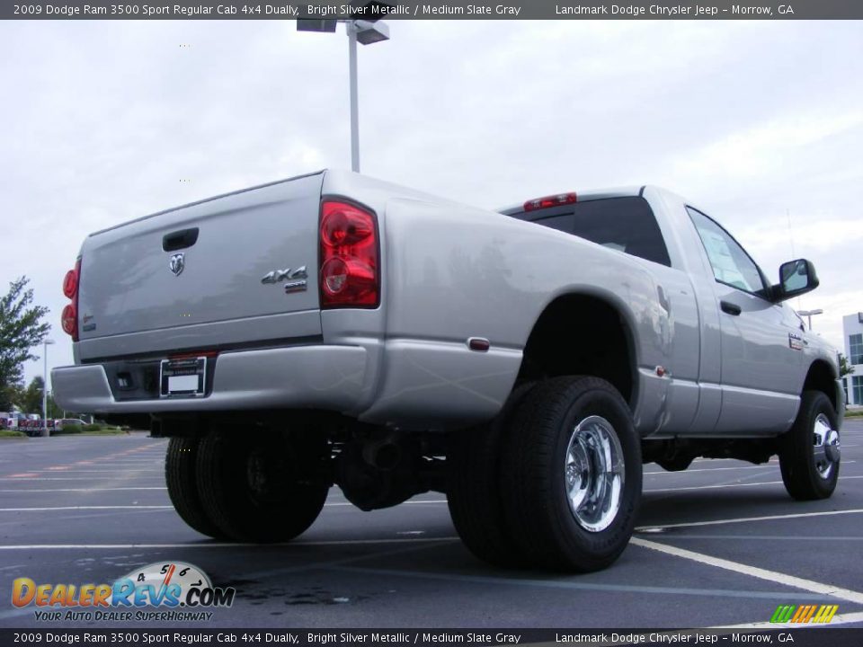 2009 Dodge Ram 3500 Sport Regular Cab 4x4 Dually Bright Silver Metallic / Medium Slate Gray Photo #3