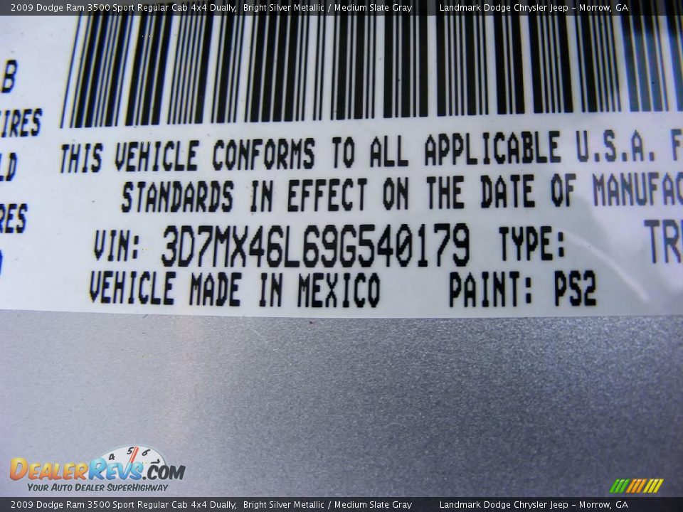 2009 Dodge Ram 3500 Sport Regular Cab 4x4 Dually Bright Silver Metallic / Medium Slate Gray Photo #12