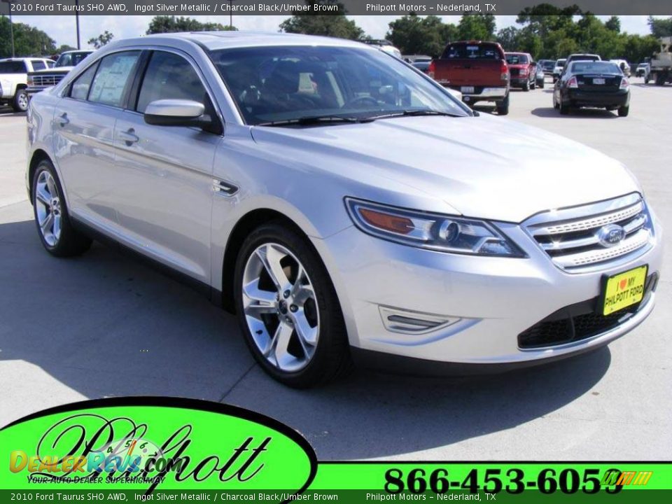 2010 Ford Taurus SHO AWD Ingot Silver Metallic / Charcoal Black/Umber Brown Photo #1