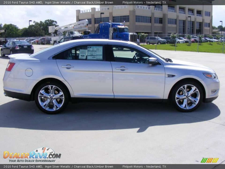 2010 Ford Taurus SHO AWD Ingot Silver Metallic / Charcoal Black/Umber Brown Photo #3