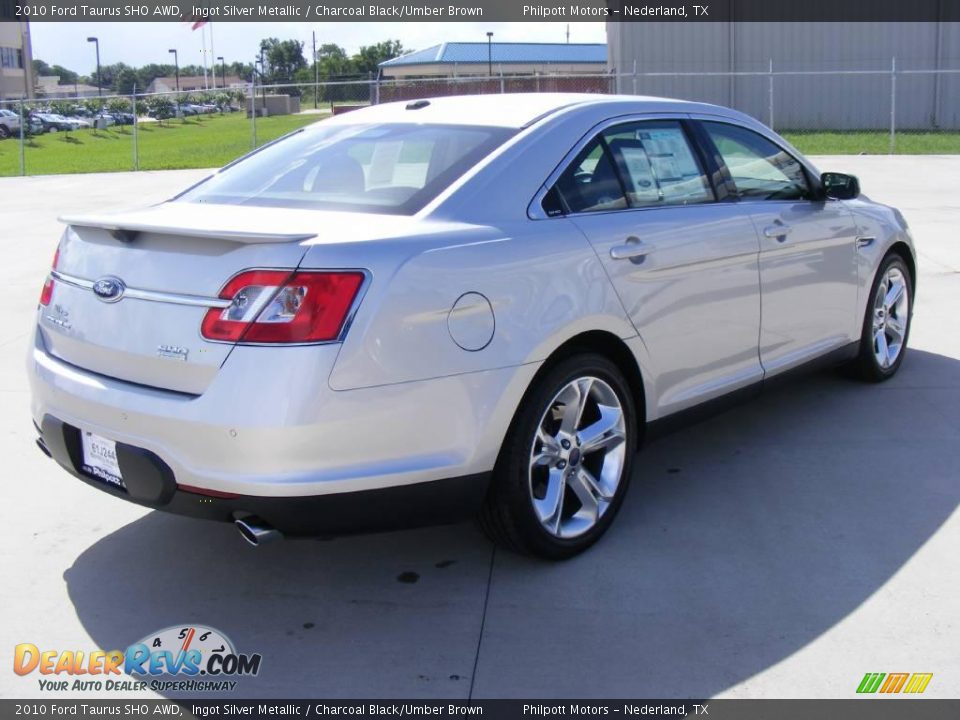 2010 Ford Taurus SHO AWD Ingot Silver Metallic / Charcoal Black/Umber Brown Photo #4