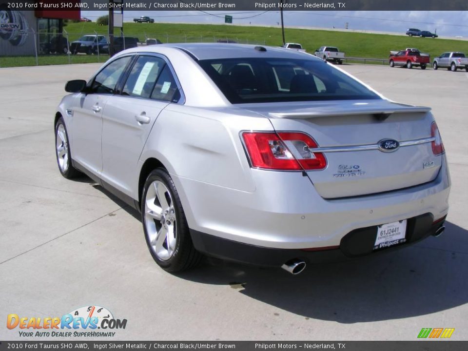 2010 Ford Taurus SHO AWD Ingot Silver Metallic / Charcoal Black/Umber Brown Photo #6