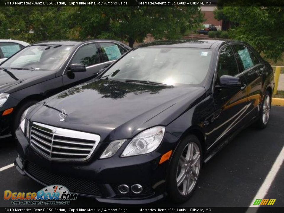 2010 Mercedes-Benz E 350 Sedan Capri Blue Metallic / Almond Beige Photo #1