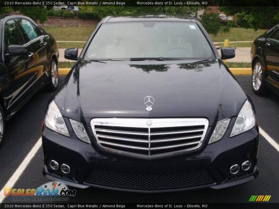 2010 Mercedes-Benz E 350 Sedan Capri Blue Metallic / Almond Beige Photo #2