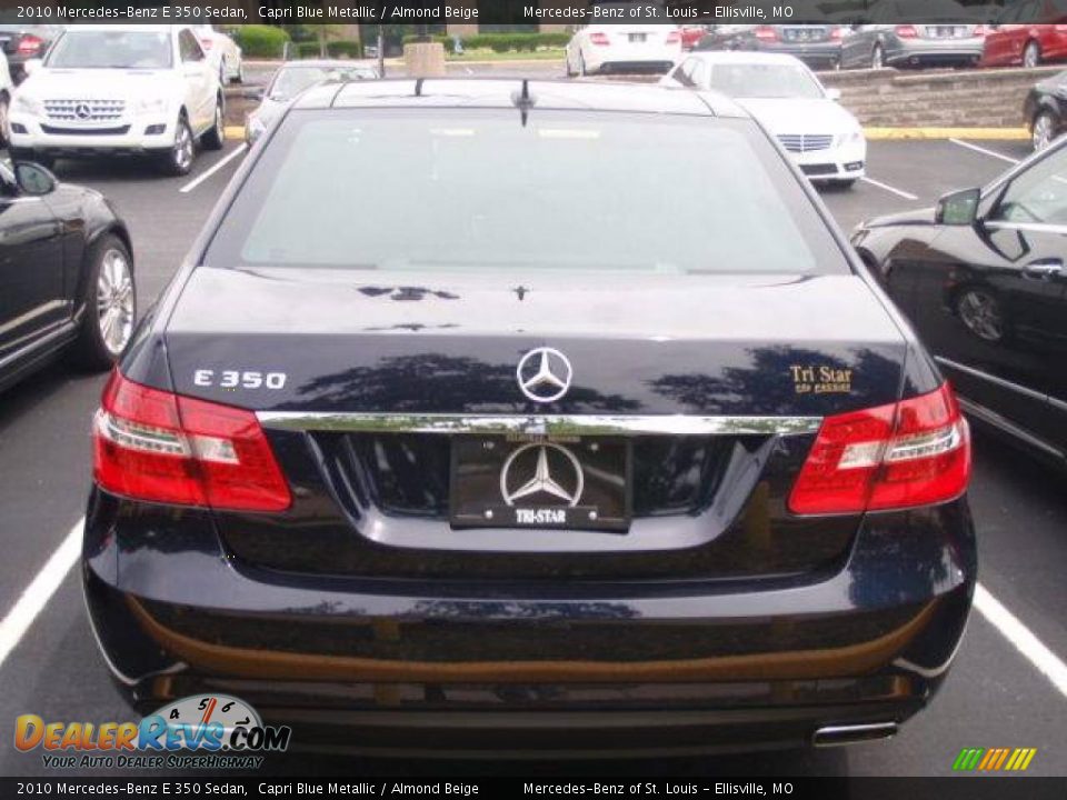 2010 Mercedes-Benz E 350 Sedan Capri Blue Metallic / Almond Beige Photo #5