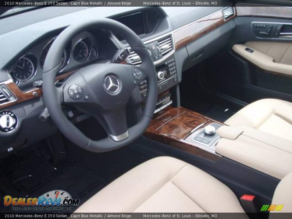 2010 Mercedes-Benz E 350 Sedan Capri Blue Metallic / Almond Beige Photo #6