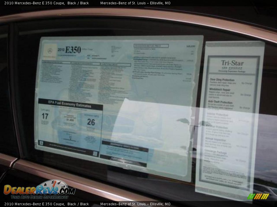 2010 Mercedes-Benz E 350 Coupe Black / Black Photo #5