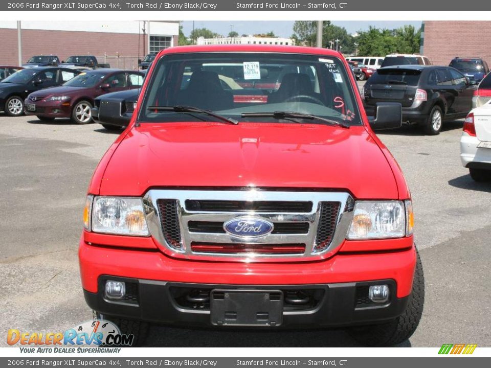 2006 Ford Ranger XLT SuperCab 4x4 Torch Red / Ebony Black/Grey Photo #2