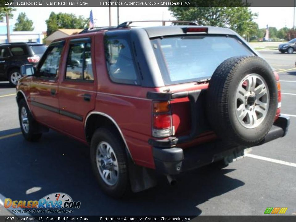 1997 Isuzu Rodeo LS Claret Red Pearl / Gray Photo #3