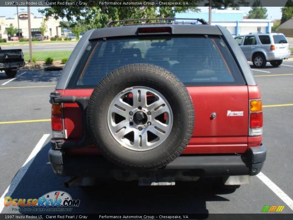 1997 Isuzu Rodeo LS Claret Red Pearl / Gray Photo #4
