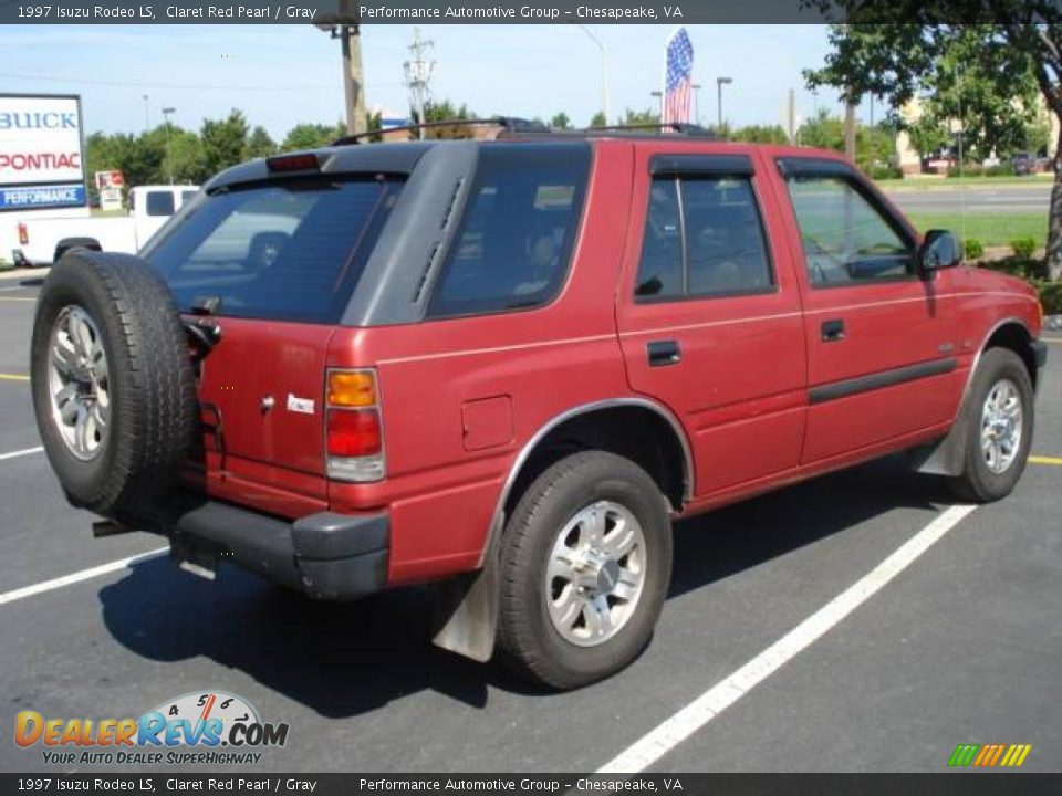 1997 Isuzu Rodeo LS Claret Red Pearl / Gray Photo #5