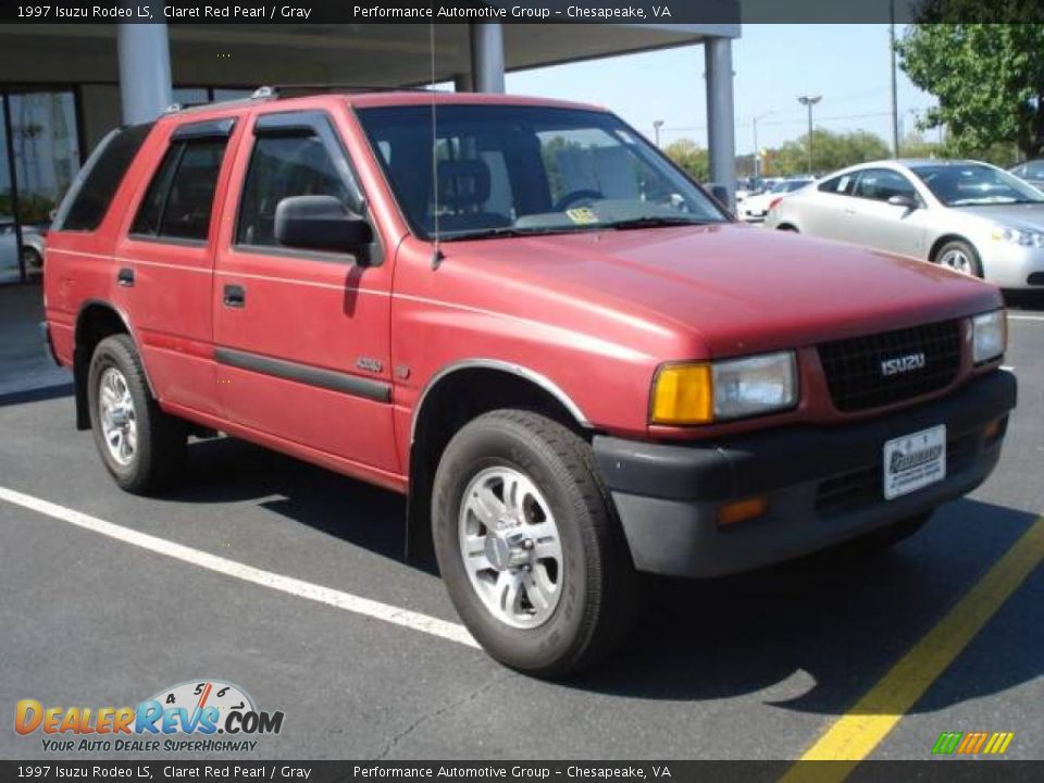 1997 Isuzu Rodeo LS Claret Red Pearl / Gray Photo #7