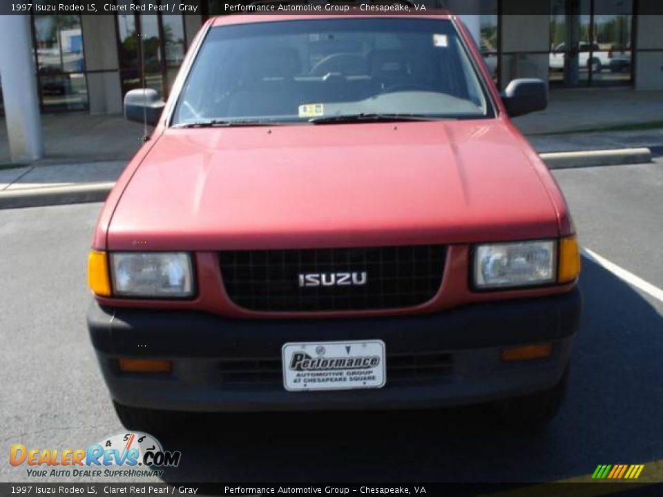 1997 Isuzu Rodeo LS Claret Red Pearl / Gray Photo #8