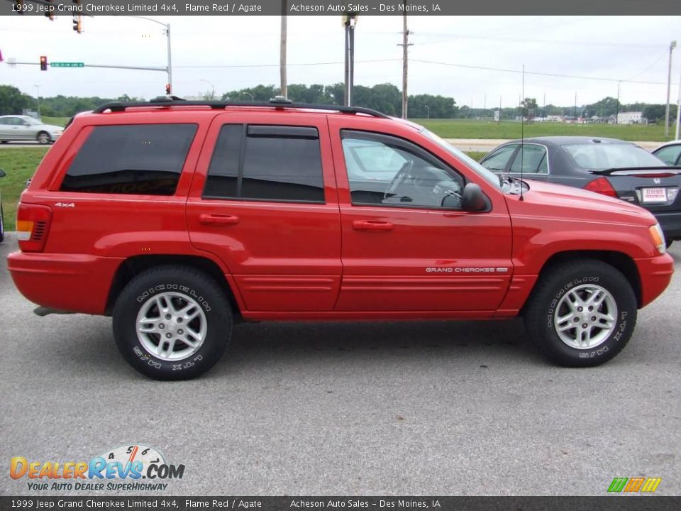 1999 Jeep Grand Cherokee Limited 4x4 Flame Red / Agate Photo #6