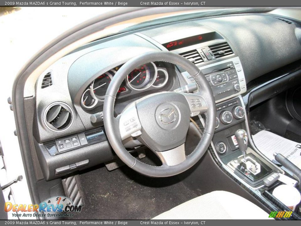 2009 Mazda MAZDA6 s Grand Touring Performance White / Beige Photo #11