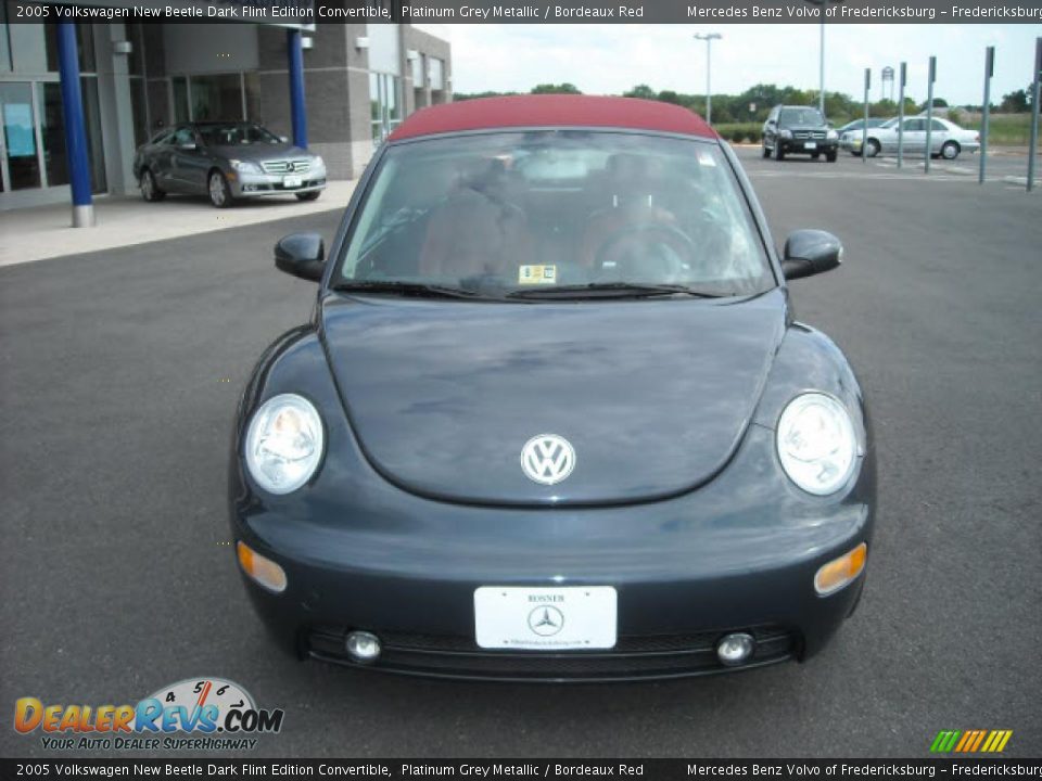 2005 Volkswagen New Beetle Dark Flint Edition Convertible Platinum Grey Metallic / Bordeaux Red Photo #8