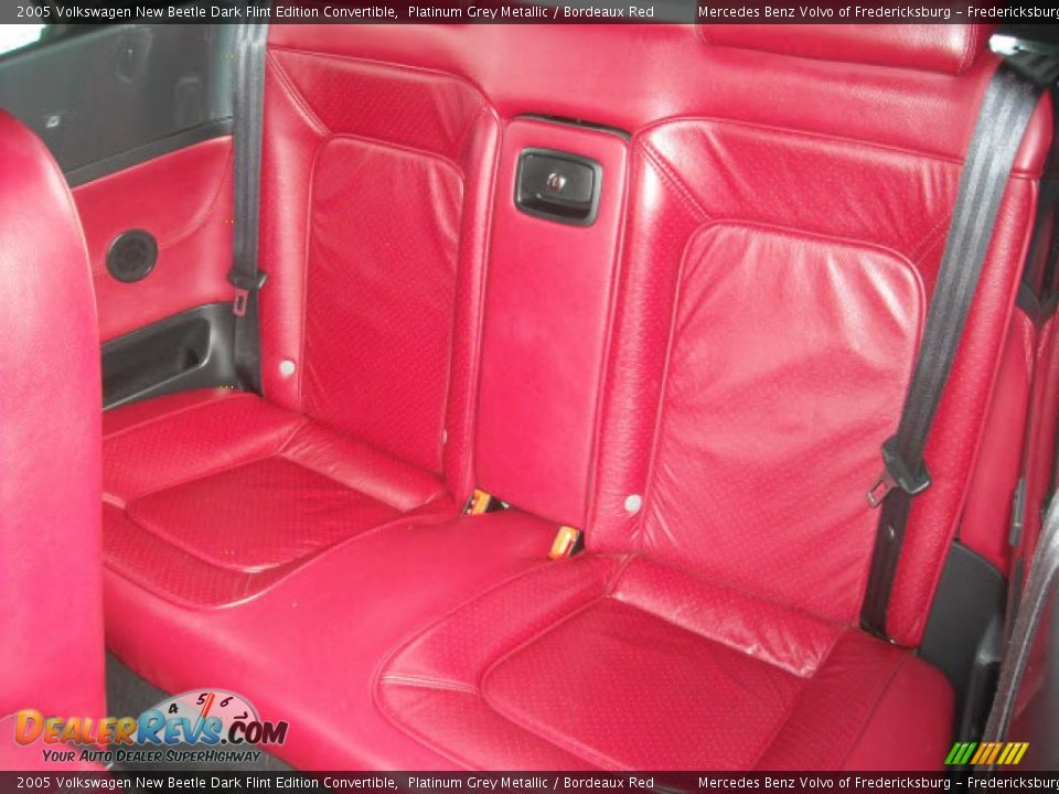 2005 Volkswagen New Beetle Dark Flint Edition Convertible Platinum Grey Metallic / Bordeaux Red Photo #11