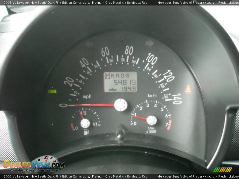 2005 Volkswagen New Beetle Dark Flint Edition Convertible Platinum Grey Metallic / Bordeaux Red Photo #14