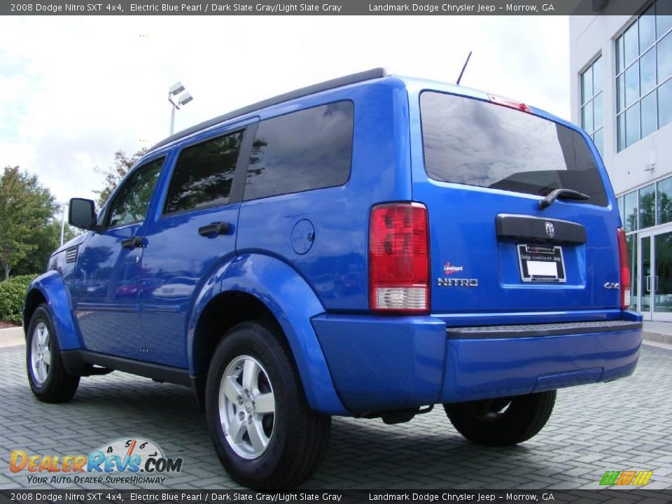 2008 Dodge Nitro SXT 4x4 Electric Blue Pearl / Dark Slate Gray/Light Slate Gray Photo #3