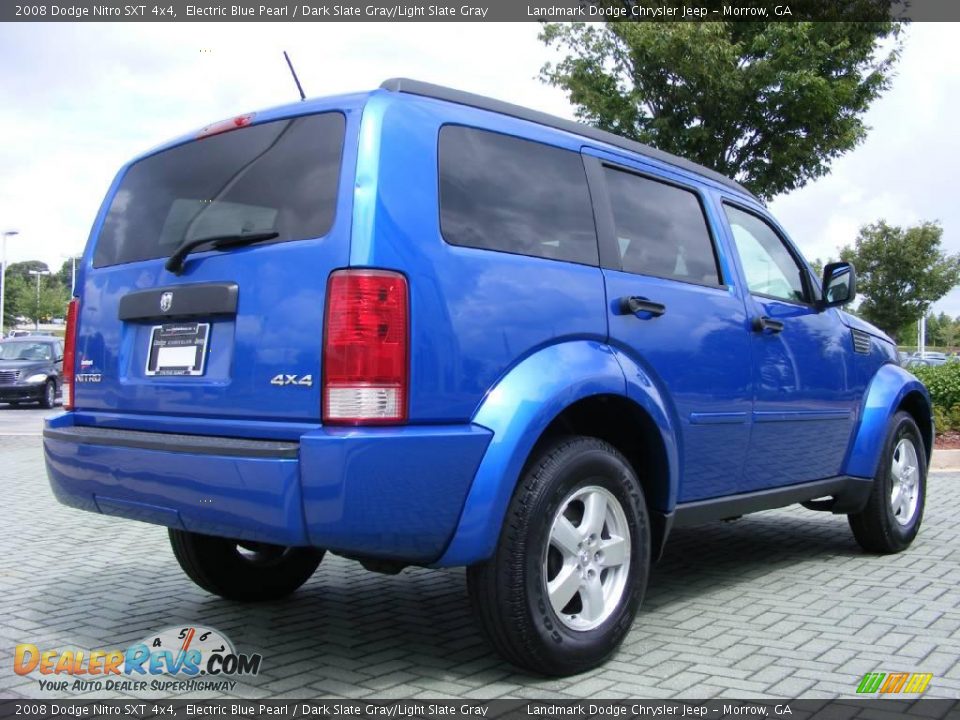 2008 Dodge Nitro SXT 4x4 Electric Blue Pearl / Dark Slate Gray/Light Slate Gray Photo #5