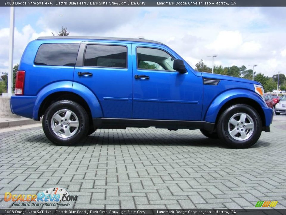 2008 Dodge Nitro SXT 4x4 Electric Blue Pearl / Dark Slate Gray/Light Slate Gray Photo #6